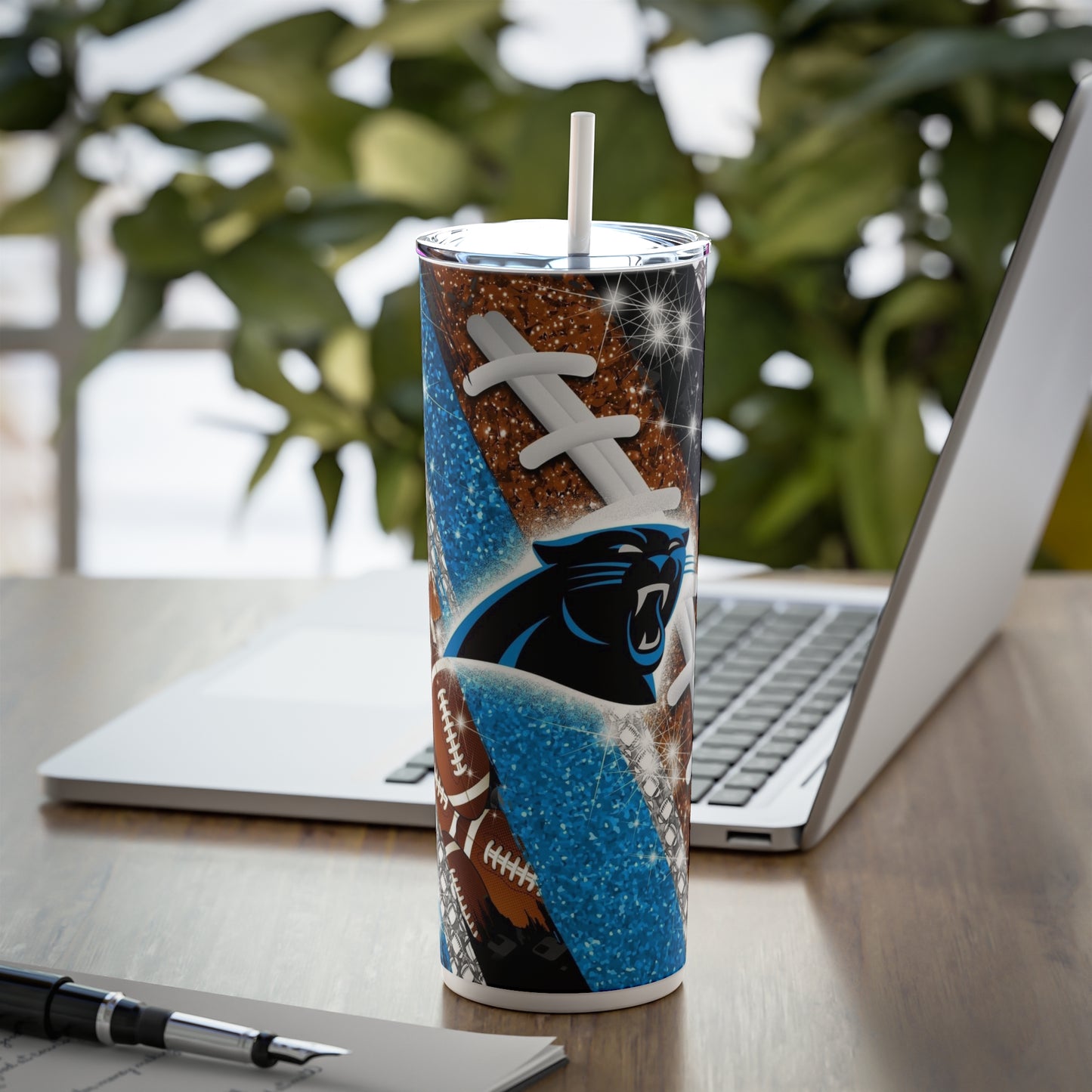 Skinny Steel Tumbler with Straw, 20oz