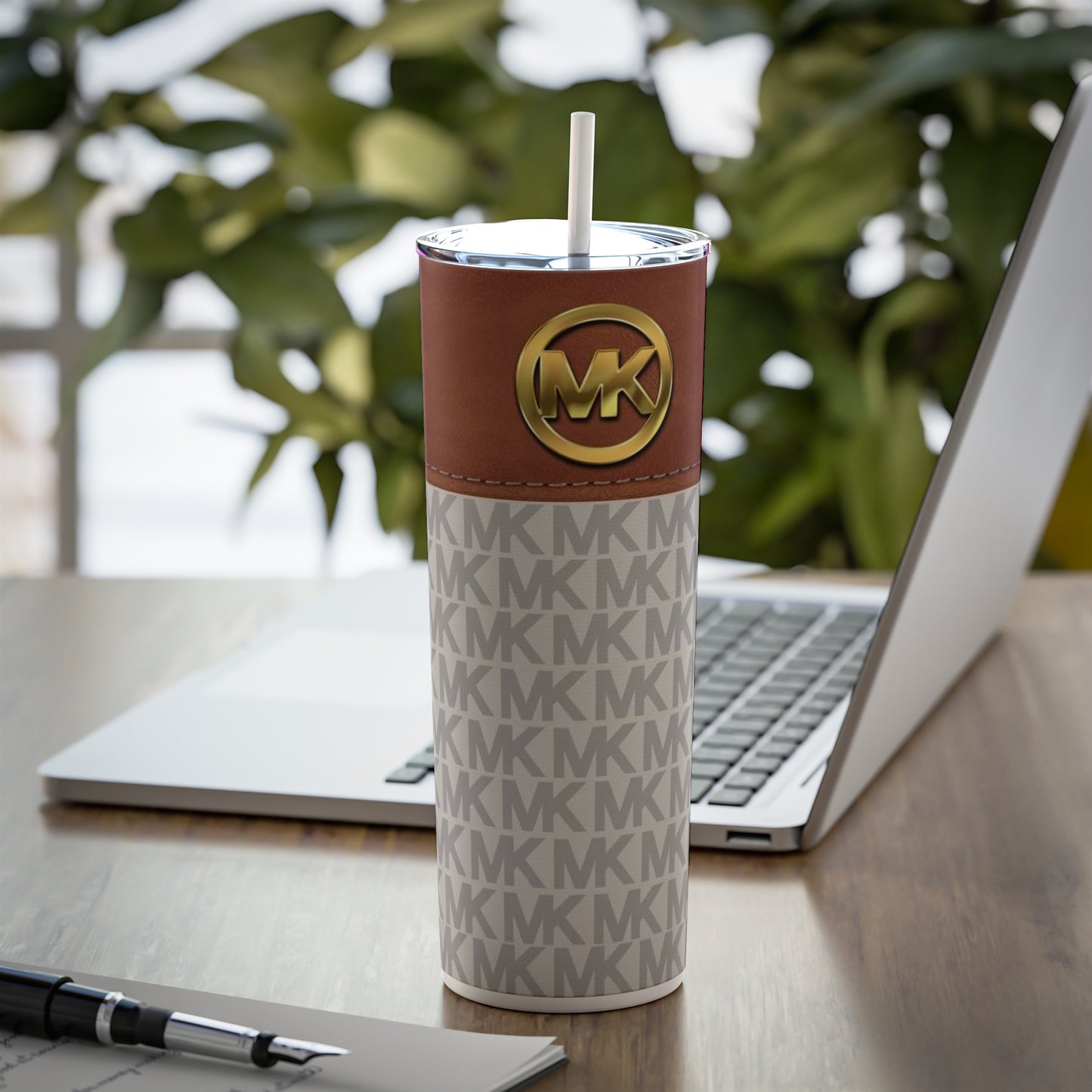 Skinny Steel Tumbler with Straw, 20oz