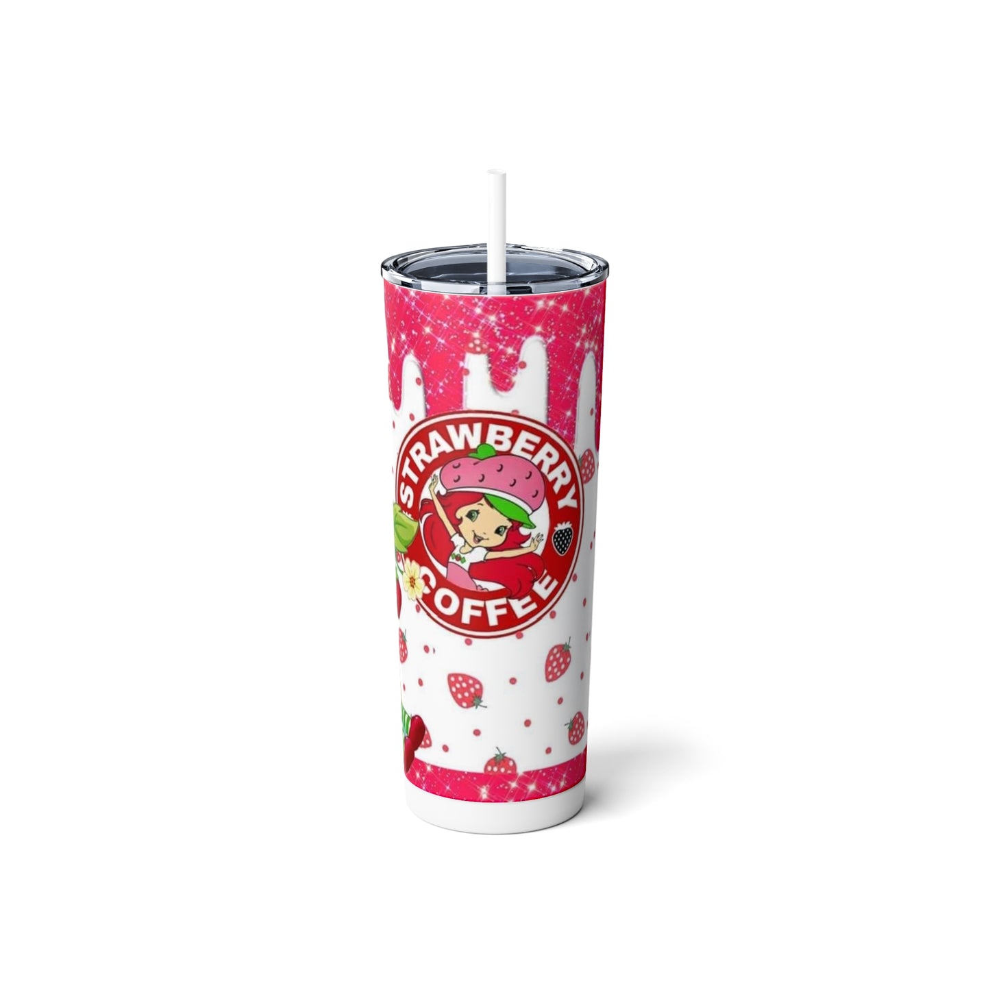 Skinny Steel Tumbler with Straw, 20oz