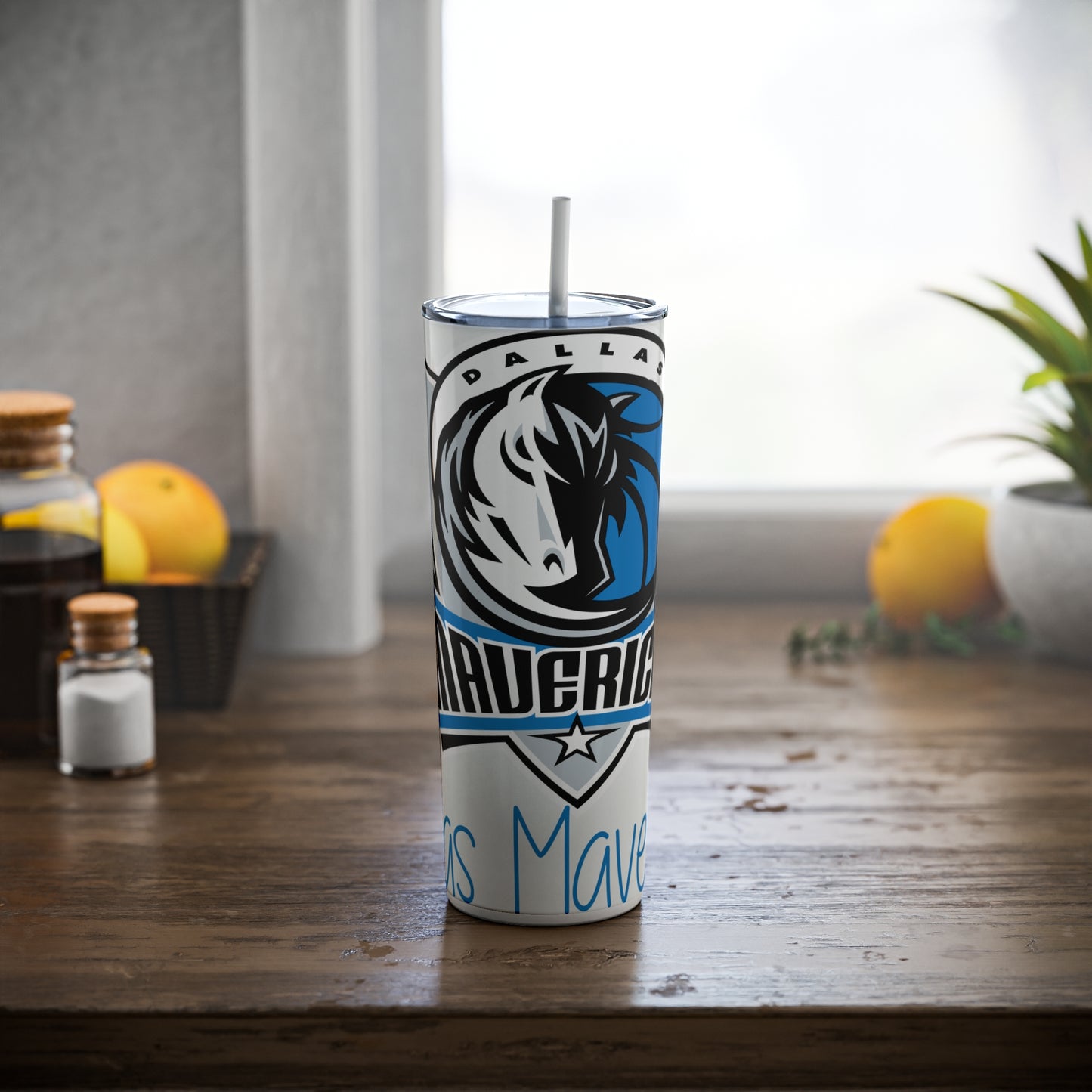 Skinny Steel Tumbler with Straw, 20oz