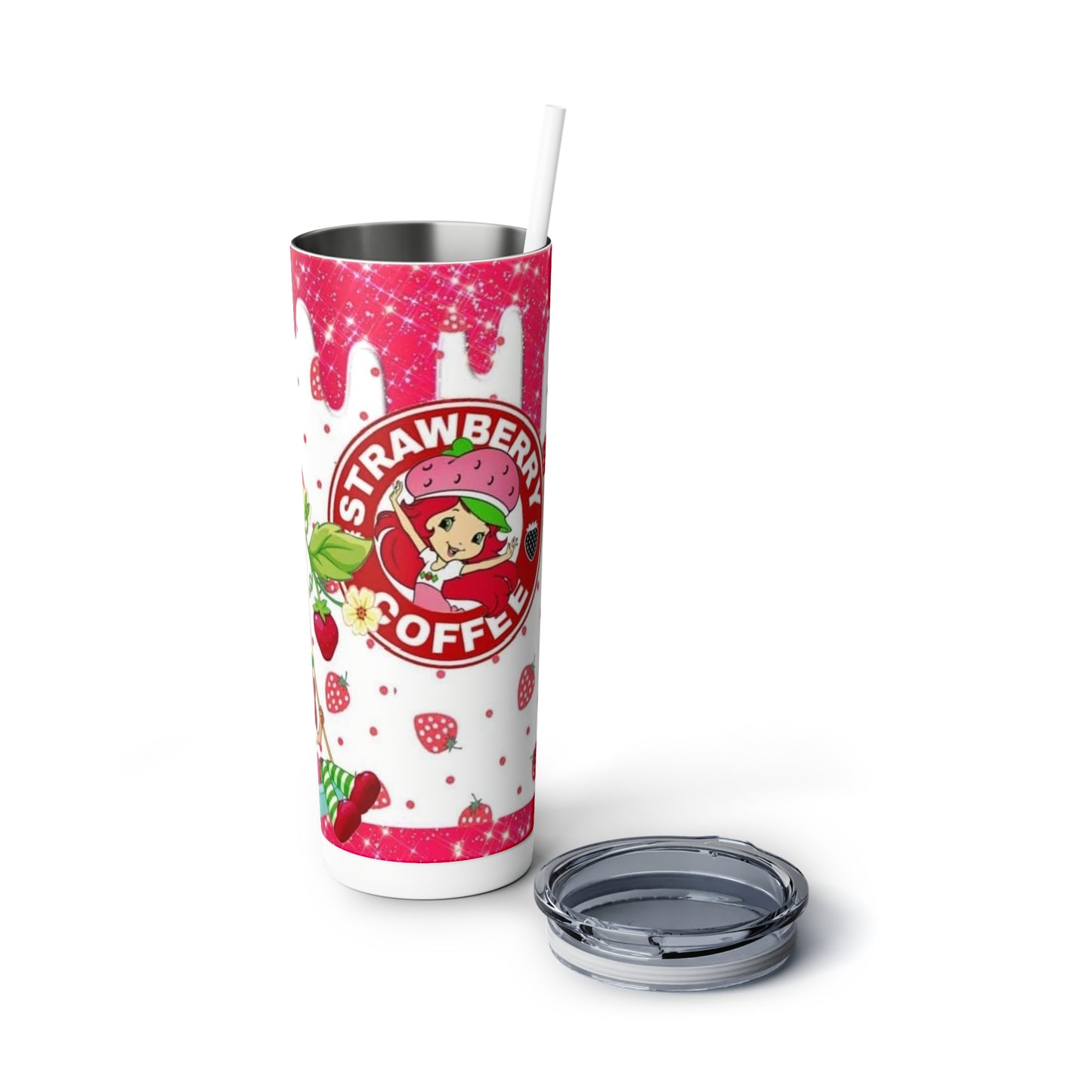 Skinny Steel Tumbler with Straw, 20oz
