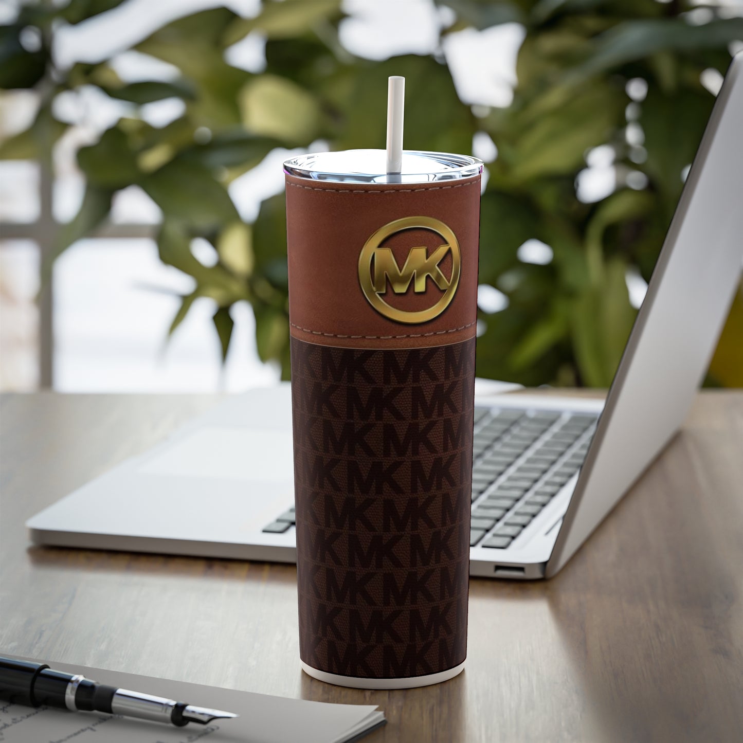 Skinny Steel Tumbler with Straw, 20oz