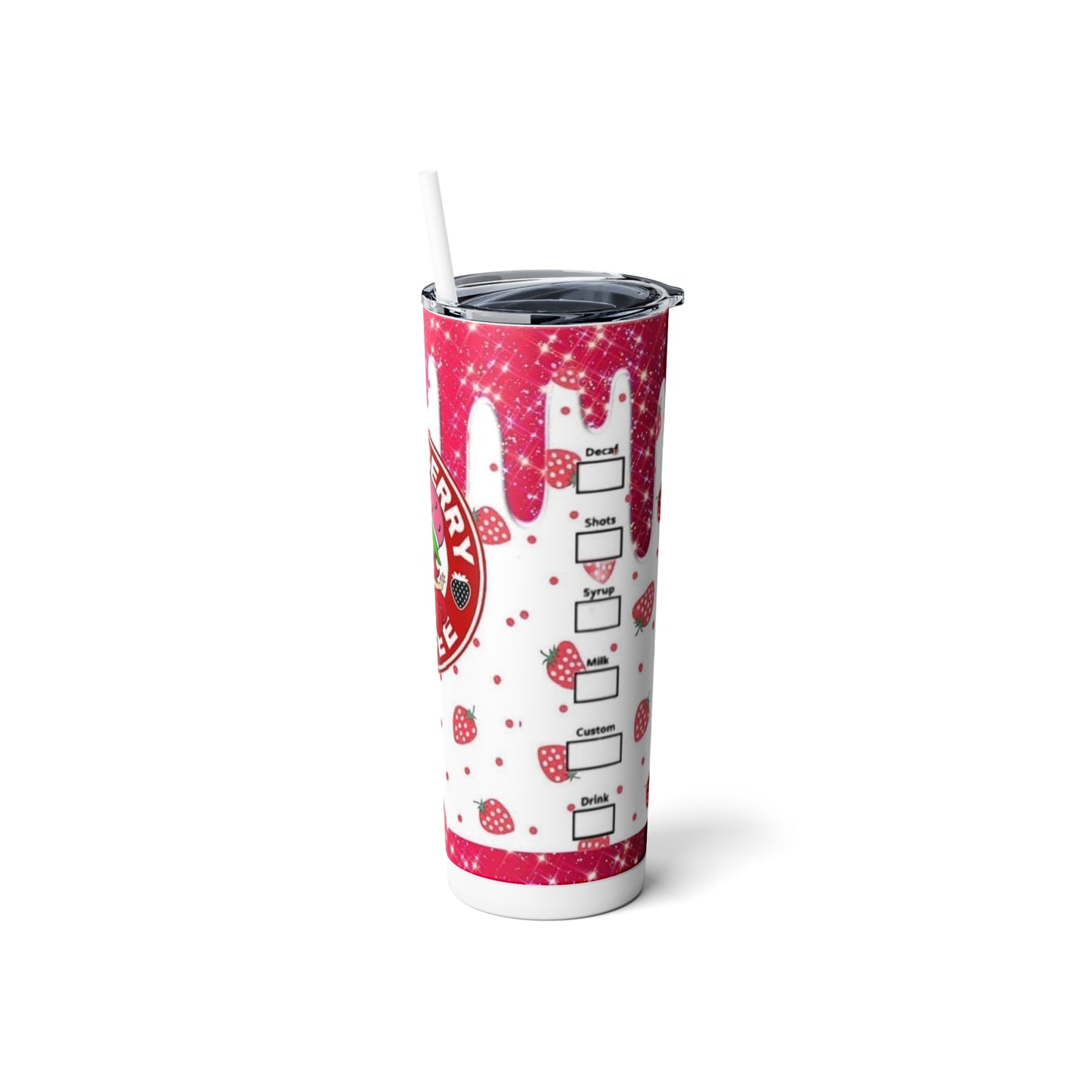 Skinny Steel Tumbler with Straw, 20oz