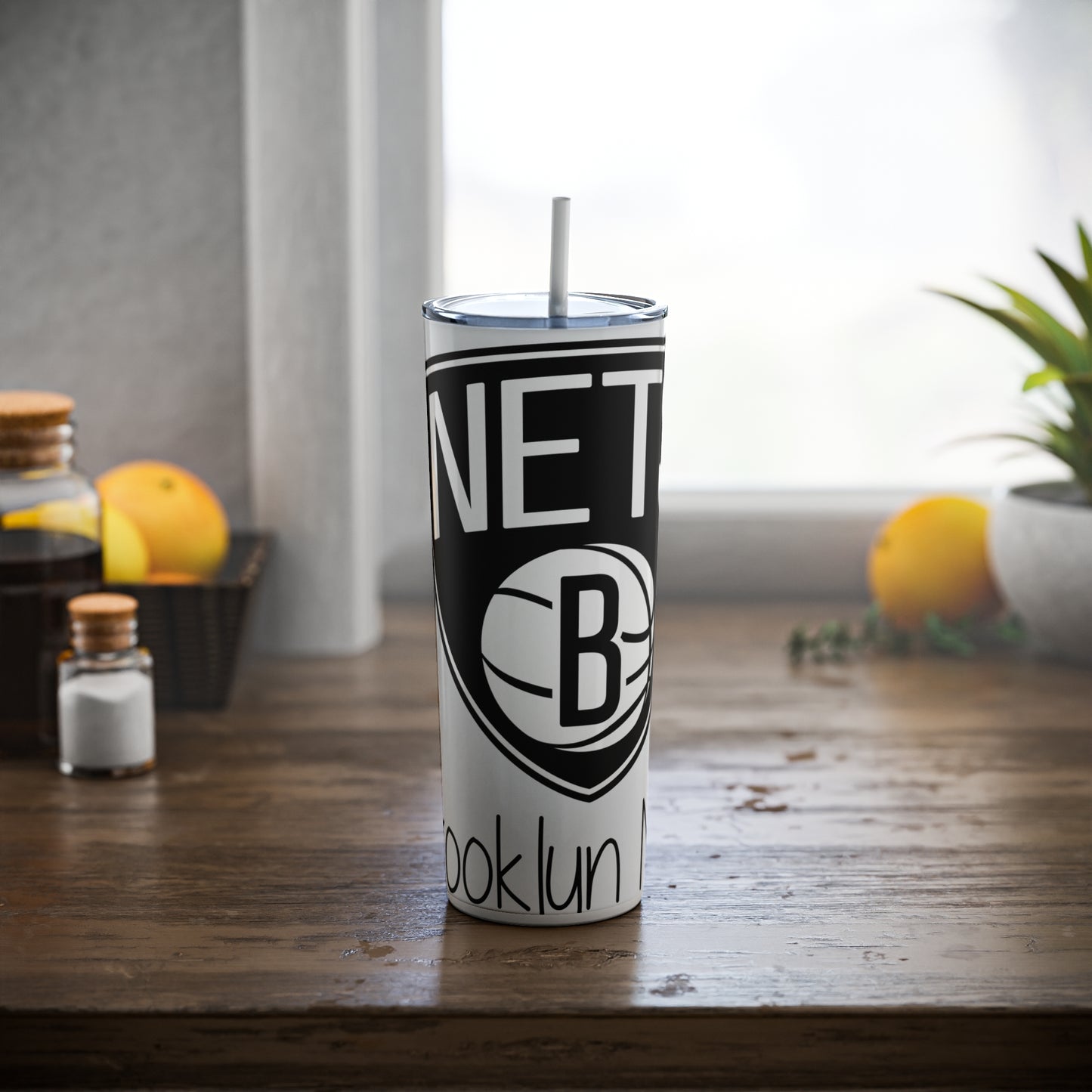 Skinny Steel Tumbler with Straw, 20oz