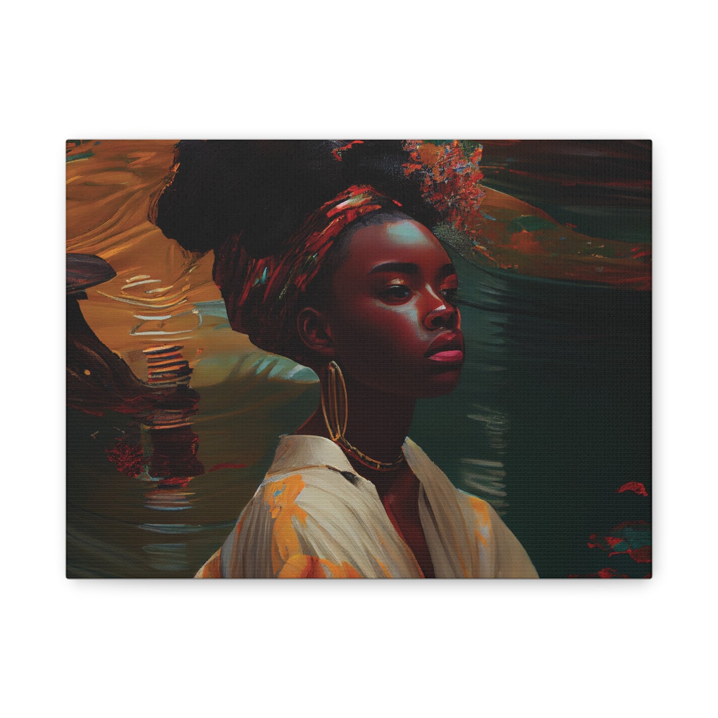 Black woman Matte Canvas, Stretched, 1.25"