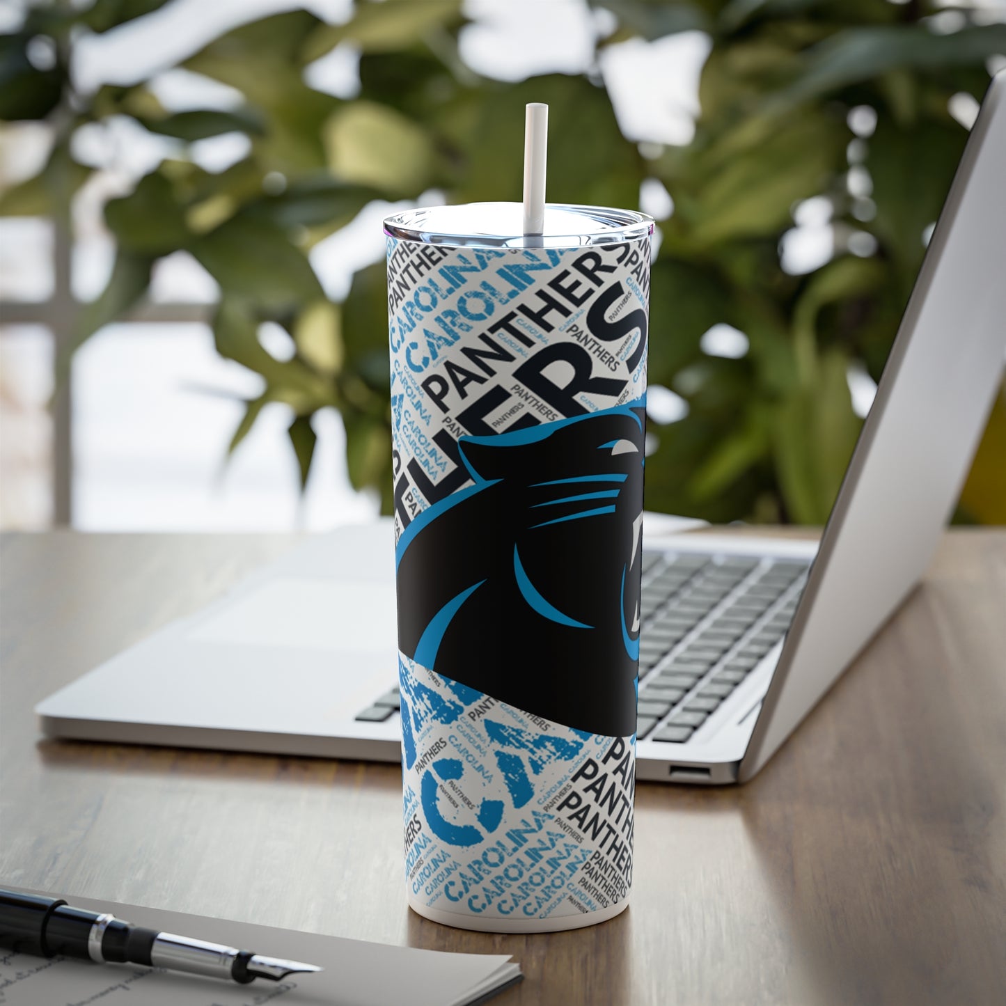 Skinny Steel Tumbler with Straw, 20oz