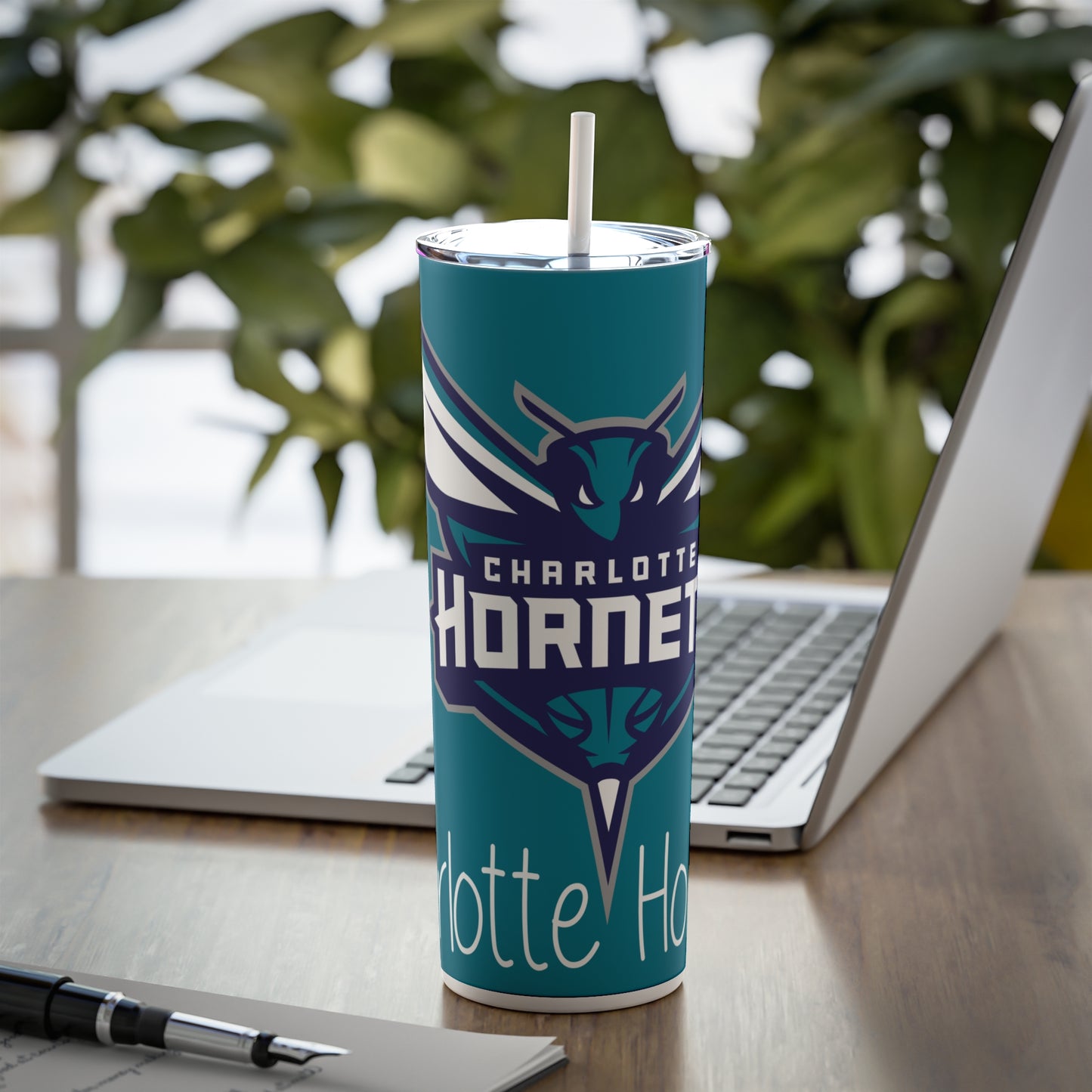 Skinny Steel Tumbler with Straw, 20oz