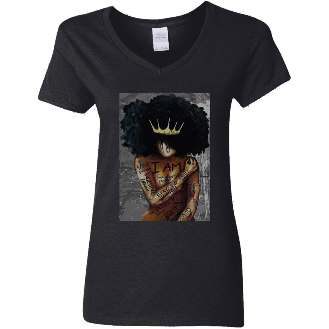 G500VL Ladies' 5.3 oz. V-Neck T-Shirt