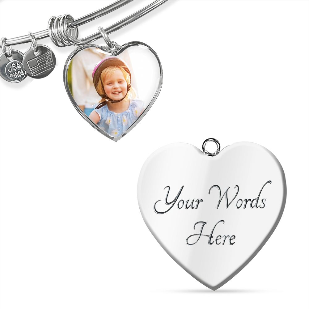 Heart Keepsake Pendant and Bracelet