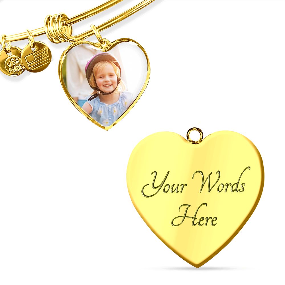 Heart Keepsake Pendant and Bracelet