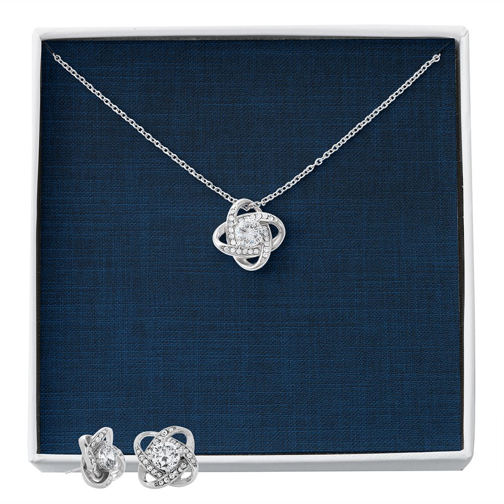 Love Knot Necklace and Earring Set