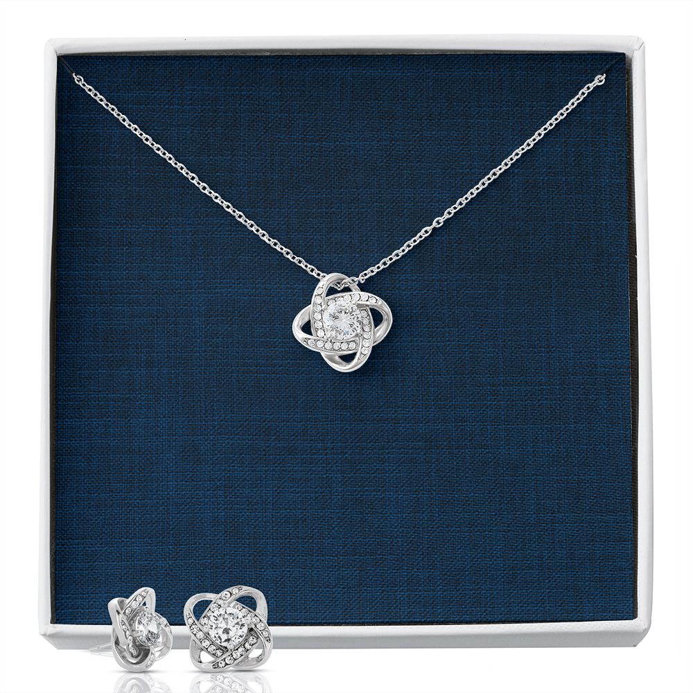 Love Knot Necklace and Earring Set