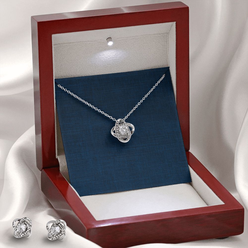 Love Knot Necklace and Earring Set