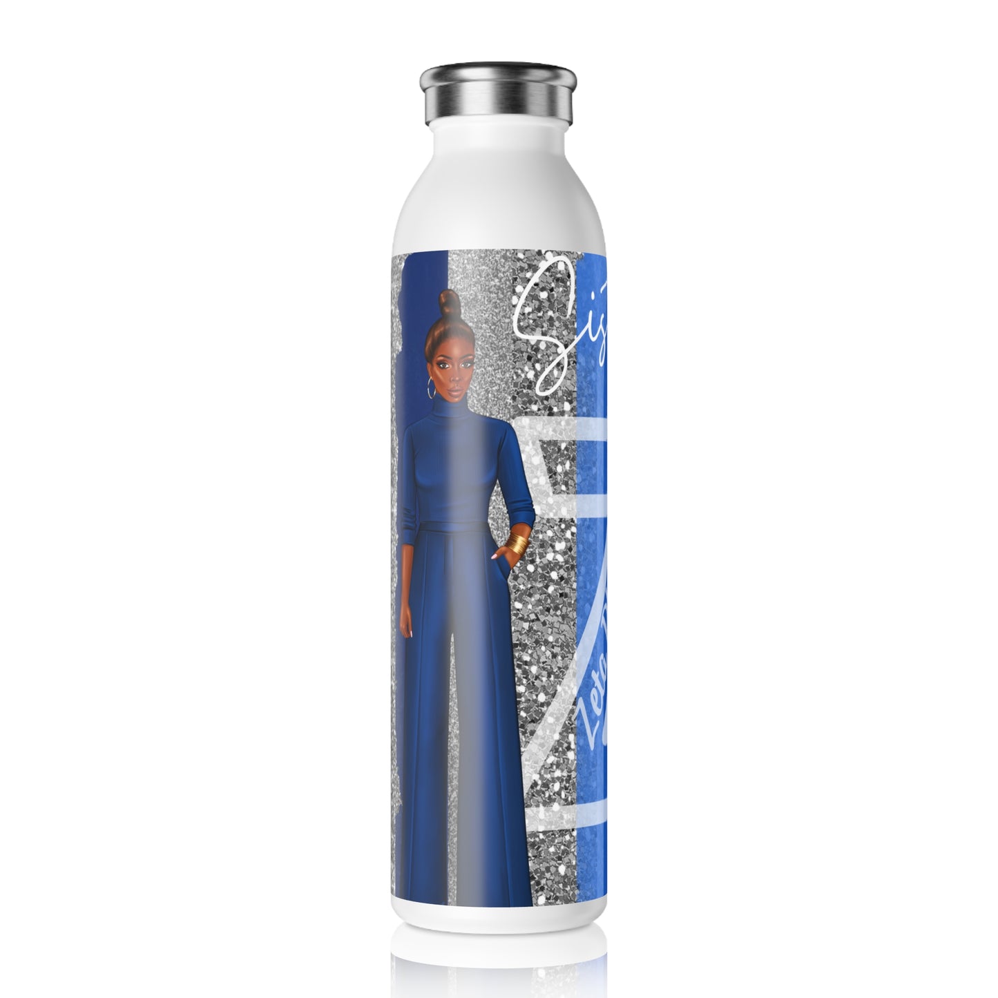 Zeta Phi Beta Slim Water Bottle